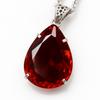 CERTIFIED Red Topaz 106.3 Ct Pear Natural 925 Sterling Silver Birthstone Pendant AI-54-NS