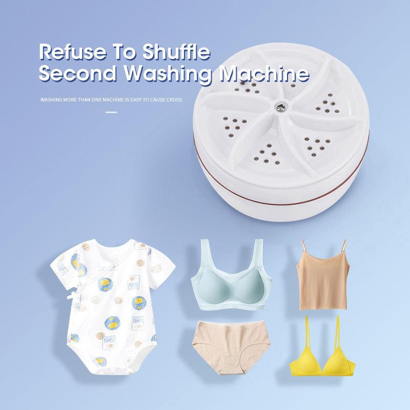 Portable Mini Turbo Washer Usb Powered Cleaning Washing Machine For Underwear Socks Mini Ultrasonic Turbo Washer For Home Travel