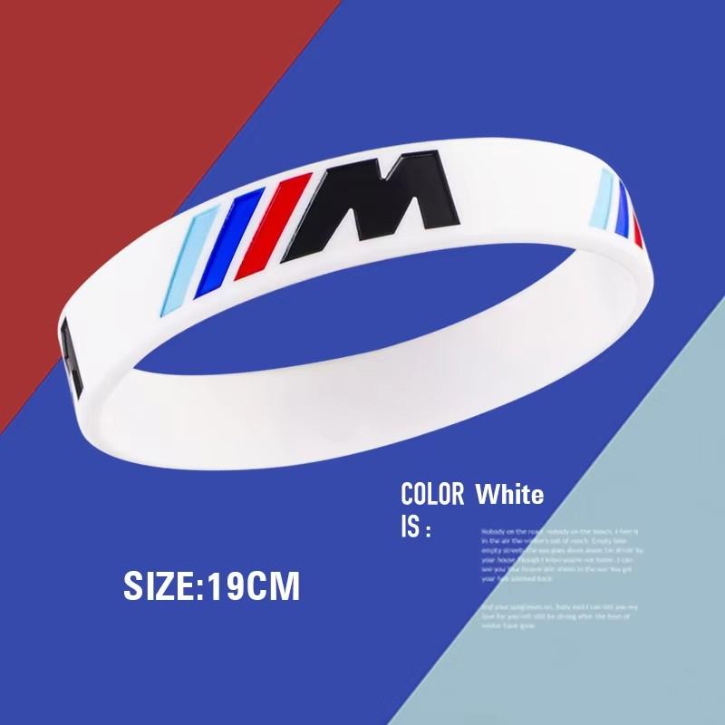 BMW M Sport Silicone Wristband Bracelet For BMW E46 E90 E60 F30 F10 E39 E36 F20 G20 G30 E92 E87 E91 X5 E70 F11 E30 F31 X3 F25 X4 CL3