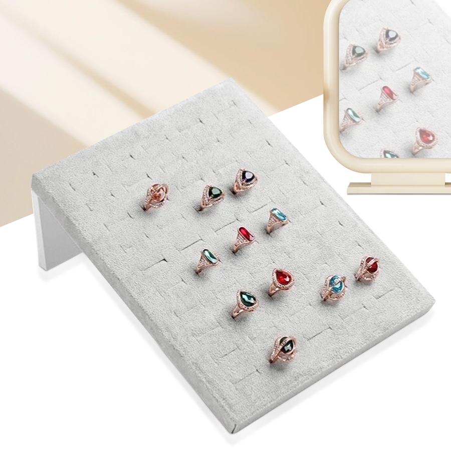 1 шт., подставка для колец на 50 мест, подходит для хранения и демонстрации колец. Цвет: черный, серый.