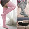 Women's Stockings Wool Foot Warmers Fashion Lady Stockings Cute Autumn Winter Solid Color Thigh-high Socks Acrylic Fibers