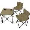 Безымянный век Уличный стол и стул с хранением Solo Easy Набор из 3 предметов цвета хаки, Компактный, Сумка, NODB-410, Кемпинг, Кемпинг, Легкий, Сборка,