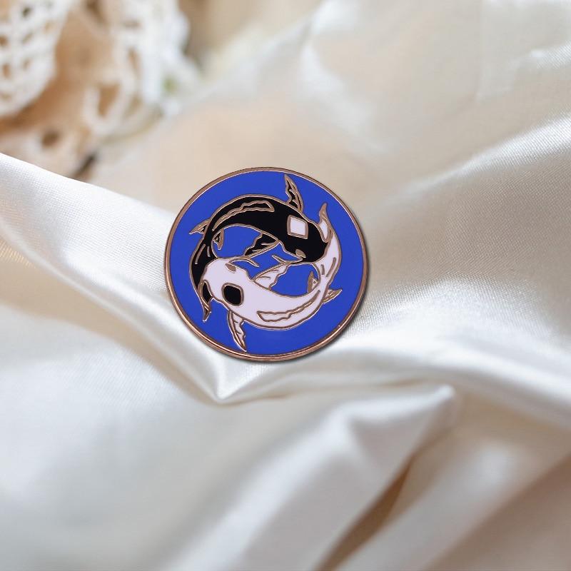 Эмалированная булавка на лацкане «Аватар Повелитель воздуха» Appa Aang Momo Lotus YinYang Koi Fish Tui and La Badge Cool Epic Gift