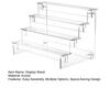 Desktop Ladder Display Stand Easy Assembly Acrylic Perfume Organizer Tier Options