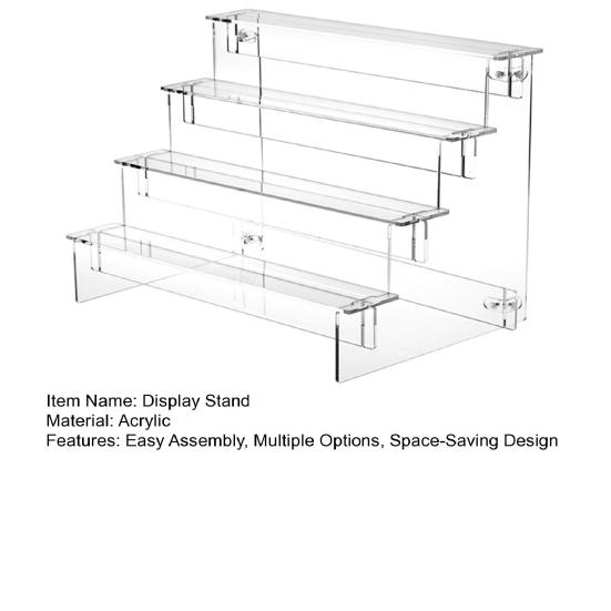 Desktop Ladder Display Stand Easy Assembly Acrylic Perfume Organizer Tier Options