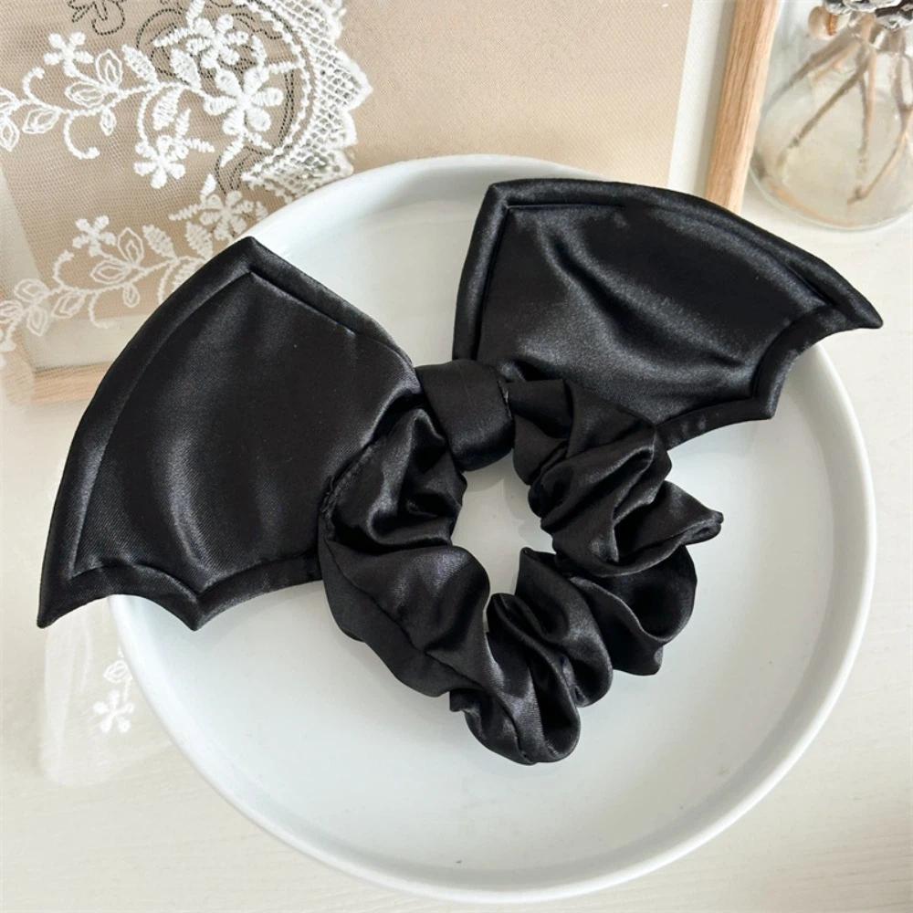 Elegant Halloween Hair Bow Gothic Spider Web Hair Tie Creative Bat Scrunchie Cosplay