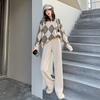 Fashion High Waist Women's Straight Leg Pants Autumn and Winter Elegant Casual Loose Simple Long Pants Ladies Solid Color Trousers 2347