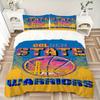 3Pcs Golden State Warriors Art Bedding Set Quilt Cover Pillowcase Home Christmas Xmas Halloween Gift 1 Duvet Cover 2 Pillowcase M929137