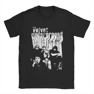 Мужские футболки The Velvet Underground Хлопок Новинка Футболка с круглым вырезом Футболка с коротким рукавом Одежда Большого размера