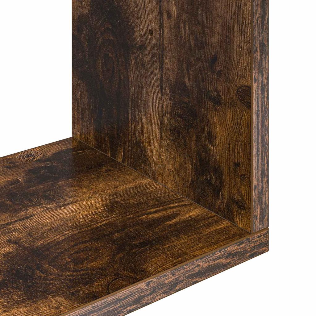 Wall Shelf Smoked Oak 60 x 11 x 60 cm Engineered Wood