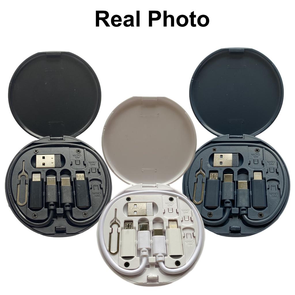 Fonken 5 в 1, 60 Вт, коробка для хранения кабеля для быстрой зарядки, держатель для мобильного телефона, коробка для хранения с разъемом для карты, кабель для передачи данных