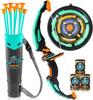 Детский набор для стрельбы из лука со светодиодной подсветкой, игрушечный лук и 9 стрел на присосках, мишень для детей от 6 до 12 лет, для игры на улице, подарок