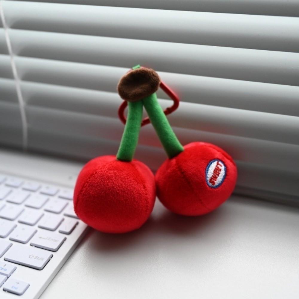 Persimmon Orange Bag Pendant Strawberry Plush Cherry Key Ring Fashion Fruit Key Chain Children