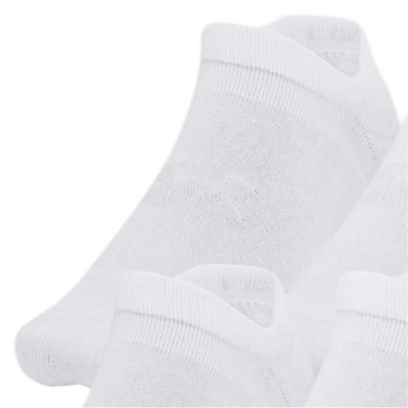Men's Under Armour Essential Cushion Ankle Socks Unisex 6 Pack White