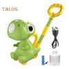 Dinosaur Bubble Machine for Kids Rechargeable Bubble Maker with Lights Portable Outdoor Toys for Toddlers 3-6 Year Old Boys Girls