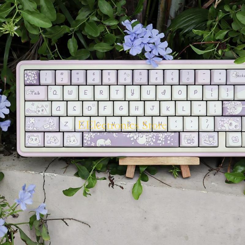 B03C Колпачки для клавиш Профиль MDA Мультяшные Милые Животные PBT DyeSublimation 151 Клавиша Колпачок для клавиш Подходит для Механических Клавиатур CrossCore