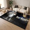 Custom Rug Cristiano Ronaldo Pattern Print Name Text Soft Non‑Slip Floor Carpet for Home Indoor Decoration