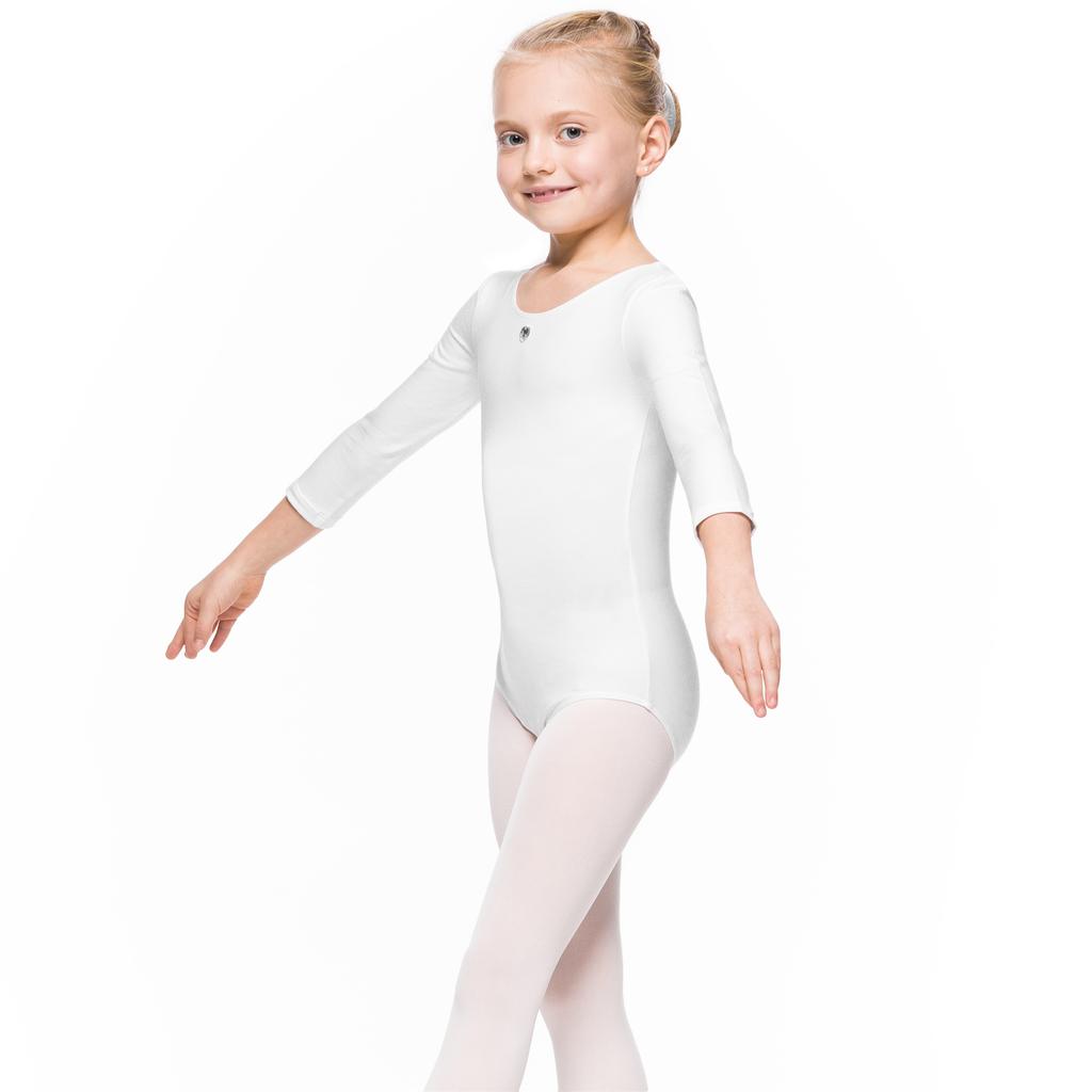 Body Klara Baletowe Do Tańca Gimnastyki Rytmiki Białe 122/128