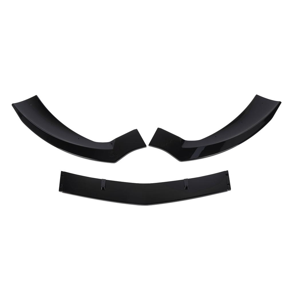 Front Bumper Lip Spoiler 3 Section Type Impact Resistant Upgrade Racing Look Bumper Lip Splitter Body Kit for CLA Class