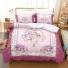 Комплект пододеяльников с цветочным принтом, цветной 3D-принт с цветами, одеяло King Queen, полноразмерное, из полиэстера, с наволочками для девочки