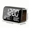 Large Mirror Alarm Clock Rechargeable Electronic Clock Smart LED Display Clock  Travel