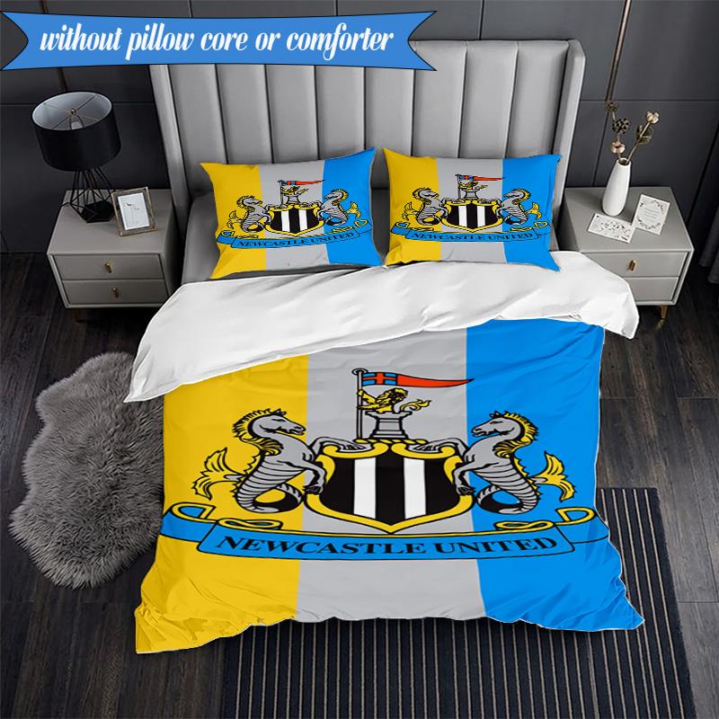 3PCS United Crest Printed Soft Bedding Set,Including 1pc Duvet Cover And 2pcs Pillowcases Perfect for Bedroom, Dormitory, Fan gift