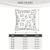 1Pc White Cat Pattern Pillow Cover - Contemporary Style Cute Kitten & Kitties Design, Zipper Closure, Machine Washable For Porch