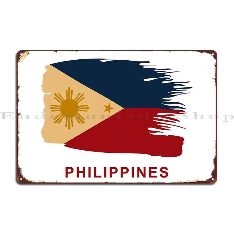 Flag Philippines Poster Metal Sign Personalized Garage Garage Customize Cinema Tin Sign Poster