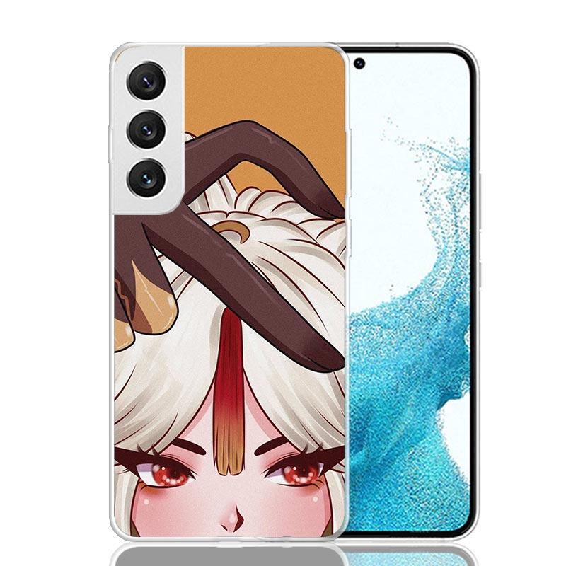 Genshin Love Walnut Phone Case For Samsung Galaxy S25 S24 S23 S22 S21 FE S20 Ultra S10 Plus Art Customized Coque Capa S24 S23 S2