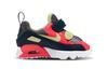 Nike Кроссовки Air Max 90 из синтетической кожи, низкие, для бега, черные с красным, для младенцев и малышей 881924-023