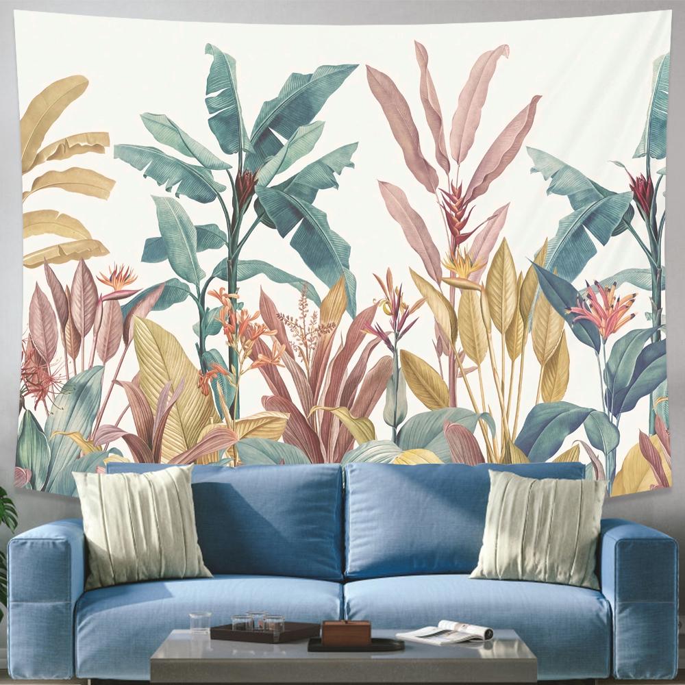 Настенный ковер общежития декоративное одеяло натуральный тропический лес зеленое растение банановое дерево гобелен настенный