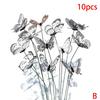 10/30pcs new 3D Black White Faux Butterfly Garden Stake Flower Vase Decoration Outdoor Garden Patio Decoration, Party Decoration