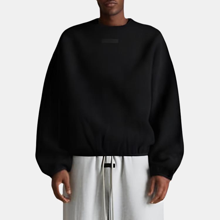Fear of God Essentials Свитер с круглым вырезом Иссиня-черный Мужские Топы 192SP244704F