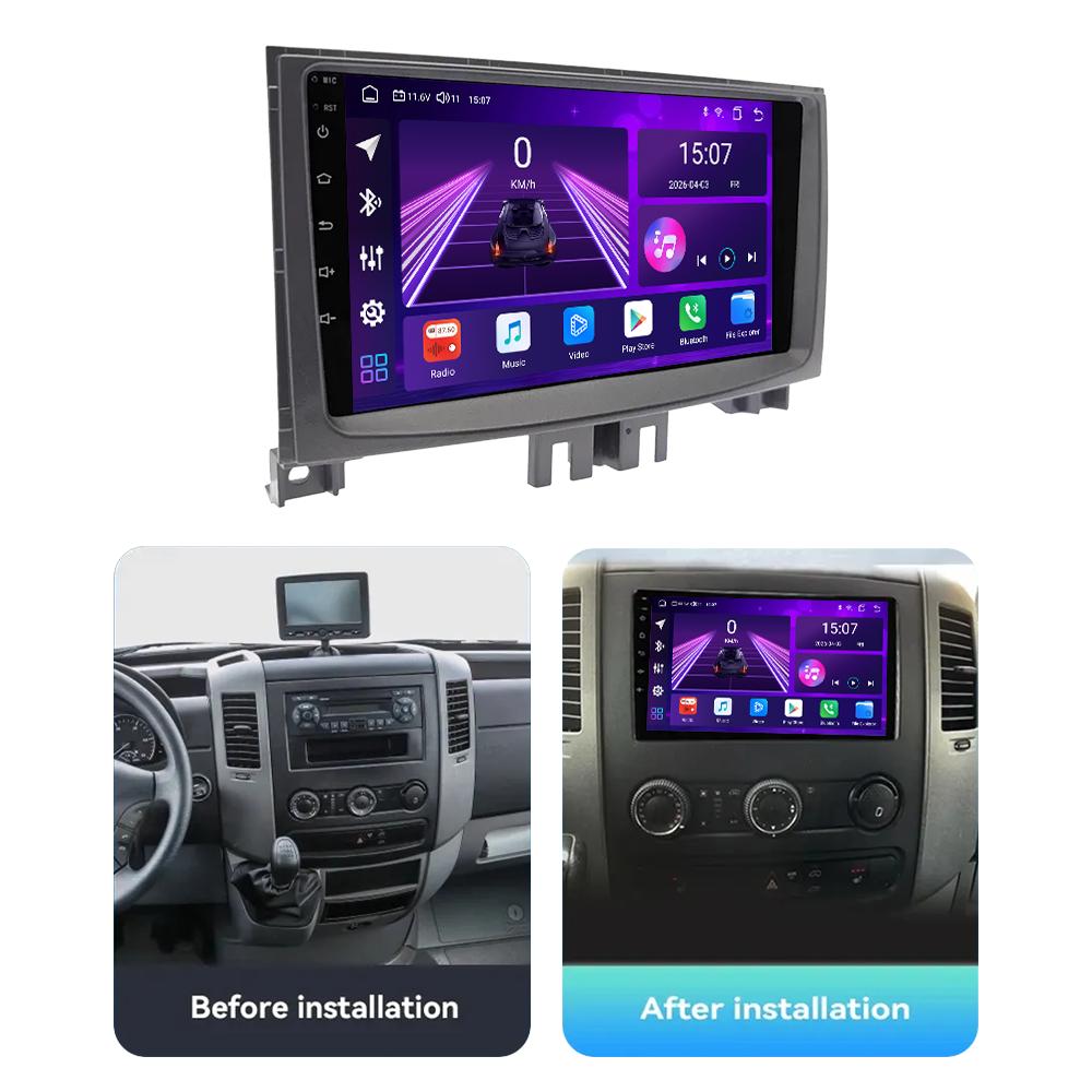 Автомобильная магнитола Android Car-Play для Mercedes Benz Sprinter Volkswagen Crafter 2006-2016 Мультимедийный плеер Головное устройство Стерео Навигация GPS, 8 ЯДЕР ,2+32 ГБ