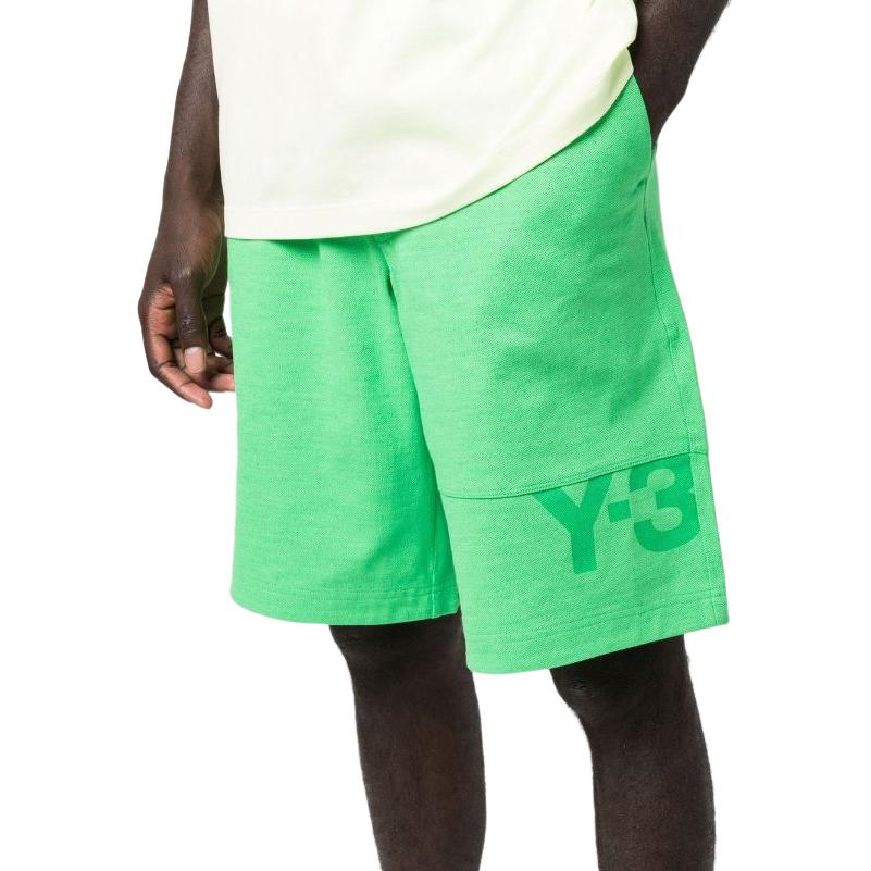 Y-3 Шорты-бермуды с логотипом Ss22, мужские шорты, зеленые, HG6195