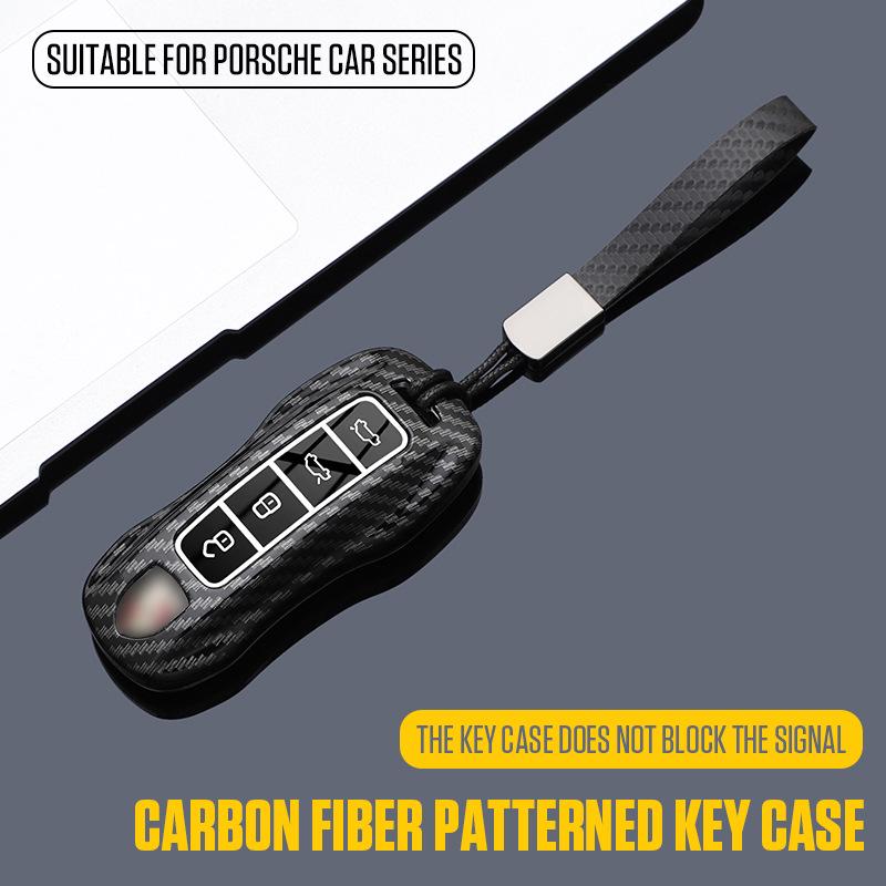 Porsche Carbon Fiber Key Cover for Panamera, Cayenne, Macan, 718, Taycan