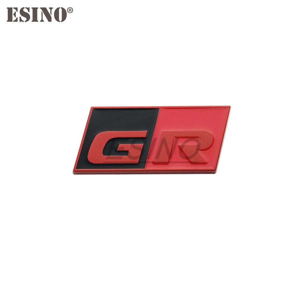 gjcr7 Car Styling Gazoo Racing GR GR MN 3D Car Zinc Alloy Badge Adhensive Metal Emblem Decal for Toyota Supra AE86 GT86