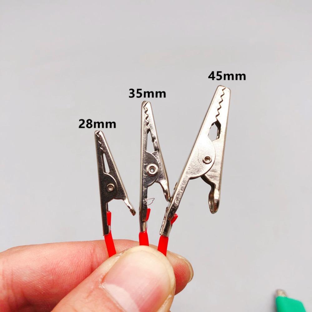 10pcs/set 28/35/45mm Alligator Clips with Wires Double-ended Crocodile Clips Roach Clip DIY Test Jumper Wire Electrical Testing
