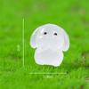 8 шт. светящиеся миниатюрные фигурки кроликов, украшение для сада фей, 8 поз, милый кролик, домашний декор, светящиеся ночью, украшения для стола