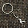 Fashion 30mm Key Ring Metal Key Chain Keychain Jewelry Antique   Plated Ice Skates Shoes 17x12mm Pendant