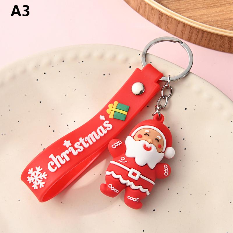 Креативный милый рождественский брелок-подвеска Санта-Клаус Снеговик Лось Рождественская елка Мультфильм Пара Автомобиль Рюкзак Подвеска Украшение