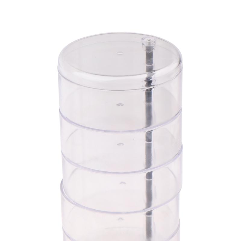 Transparent Storage Box Dust Proof And Waterproof Large Capacity Rotatable Jewelry Hairpin Jewelry Cosmetics Storage Box