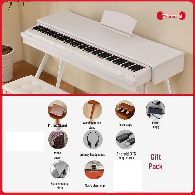 88-Key Electric Piano with Solid Wood Desk for Children, Beginners, Professionals, and Teachers