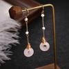 Оригинальные Ручной Работы 14K Позолоченные Серьги-подвески с Натуральным Пресноводным Жемчугом и Розовым Кристаллом для Женщин Лучший Подарок