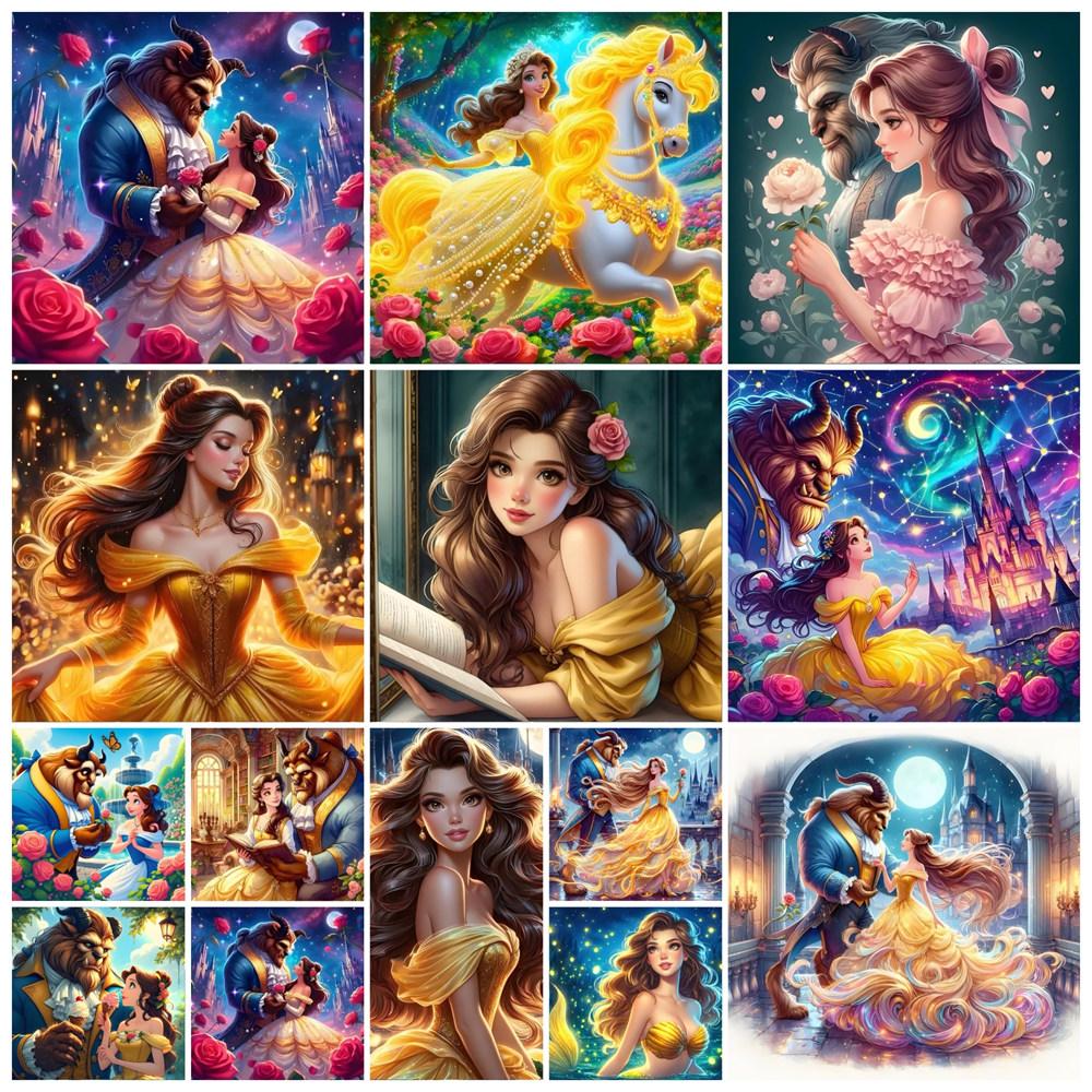 Disney 5D Алмазная живопись Красавица и Чудовище Вышивка крестом Мозаика Набор для украшения дома Наклейка на стену DIY Ручная работа Подарок
