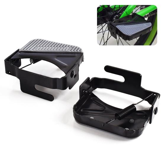 1 пара велосипедных педалей, нескользящие расширенные универсальные подножки из марганцевой стали для велосипеда, задняя подножка для электромобиля