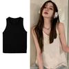 Женский летний топ без рукавов свободного кроя, накидка, майка, тканый, милый, дышащий, спортивная одежда, короткий танк