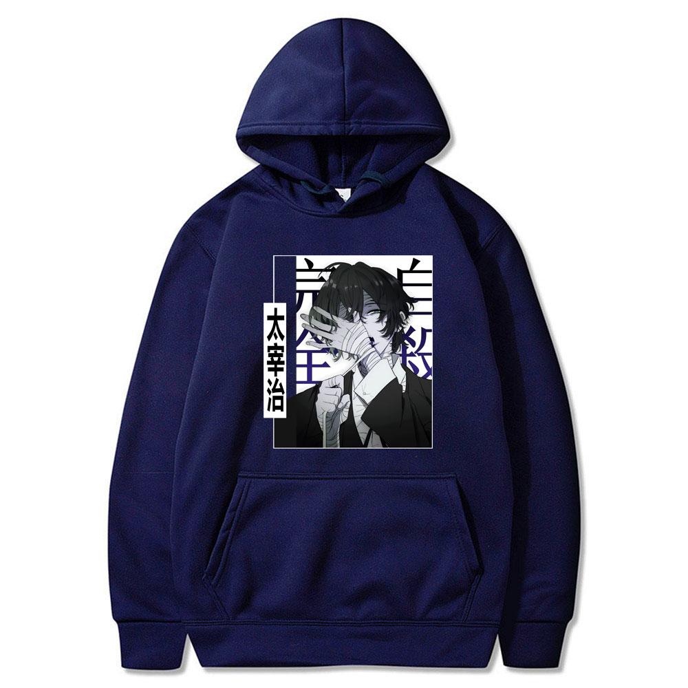 Толстовки с принтом японского аниме Bungou Stray Dogs, супер крутая толстовка с капюшоном Dazai Osamu, мужские модные свободные толстовки с капюшоном