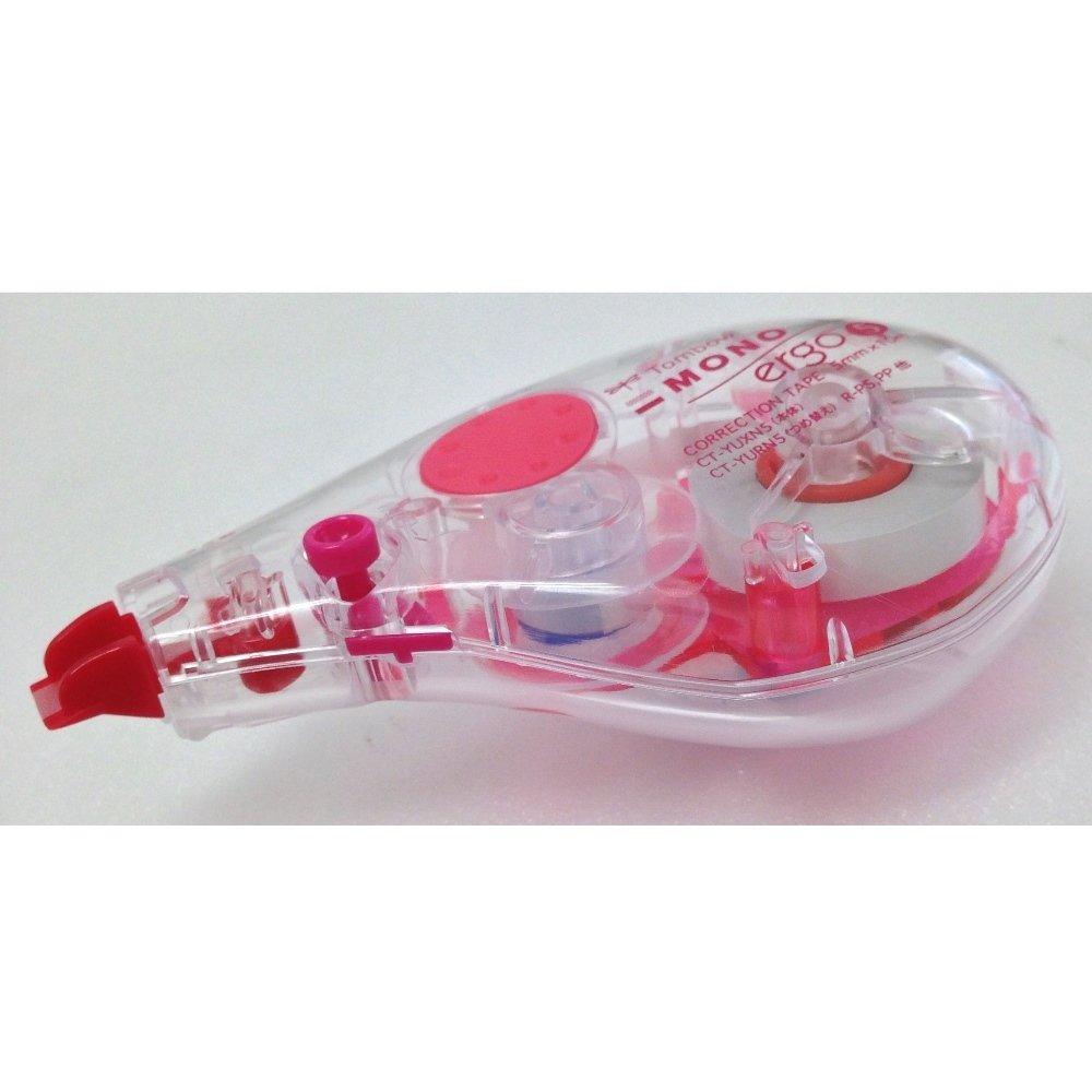 Tombow Pencil Correction Tape 6mm MONO Mono Ergo Shaped 3D Curved Refill Type 10m 5 Pieces (Ergonomic Body) CT-YUXN6-5P