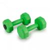 Гантелі для фітнесу PERTO 2шт композитні пластикові Лайм